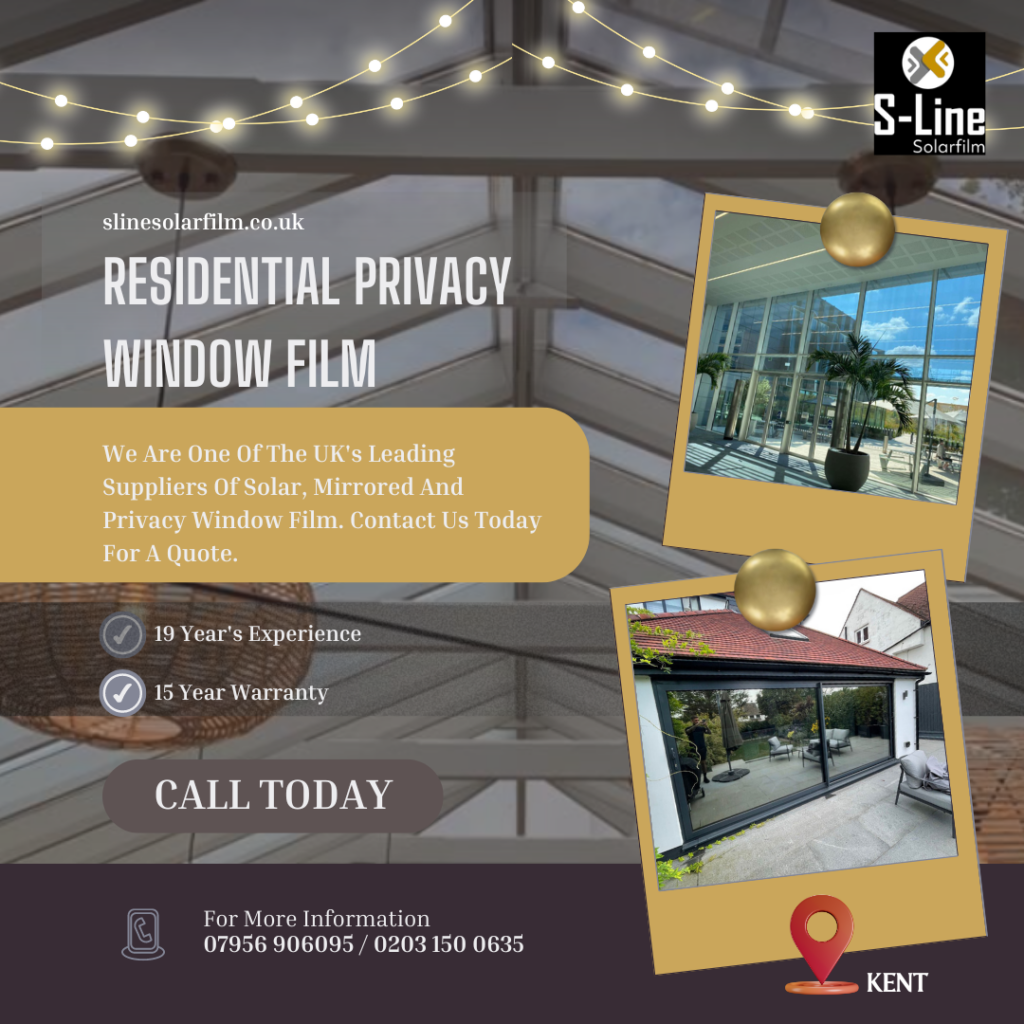 Residential Privacy Window Film Kent | Sline Solar Film