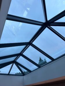 S-Line SolarFilm team installing skylight window film in Kent