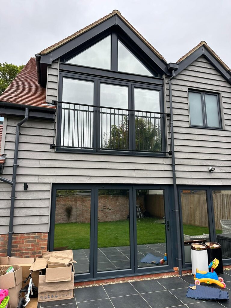 Bifold doors in Royal Tunbridge Wells with heat-reducing solar film