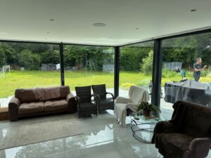Epsom home interior protected by UV-blocking window film
