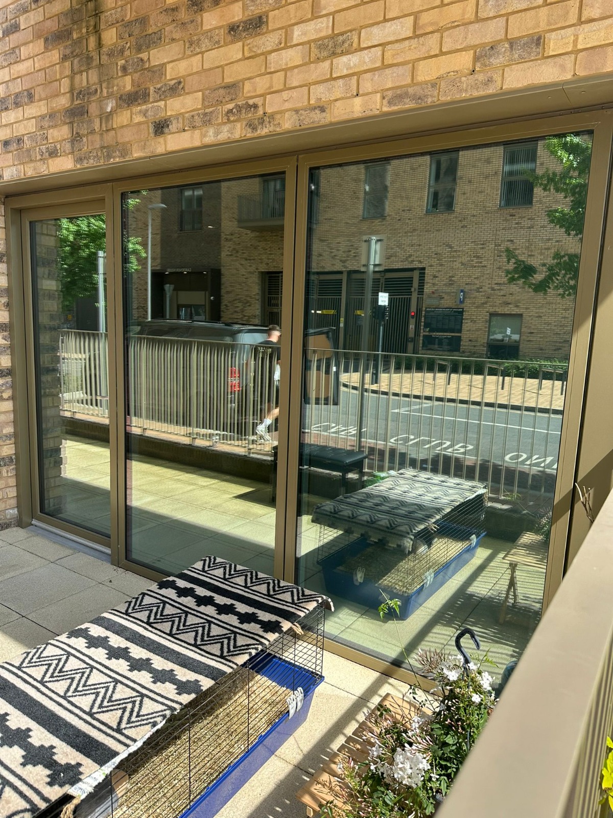 Before-and-after solar window film application in Epsom home