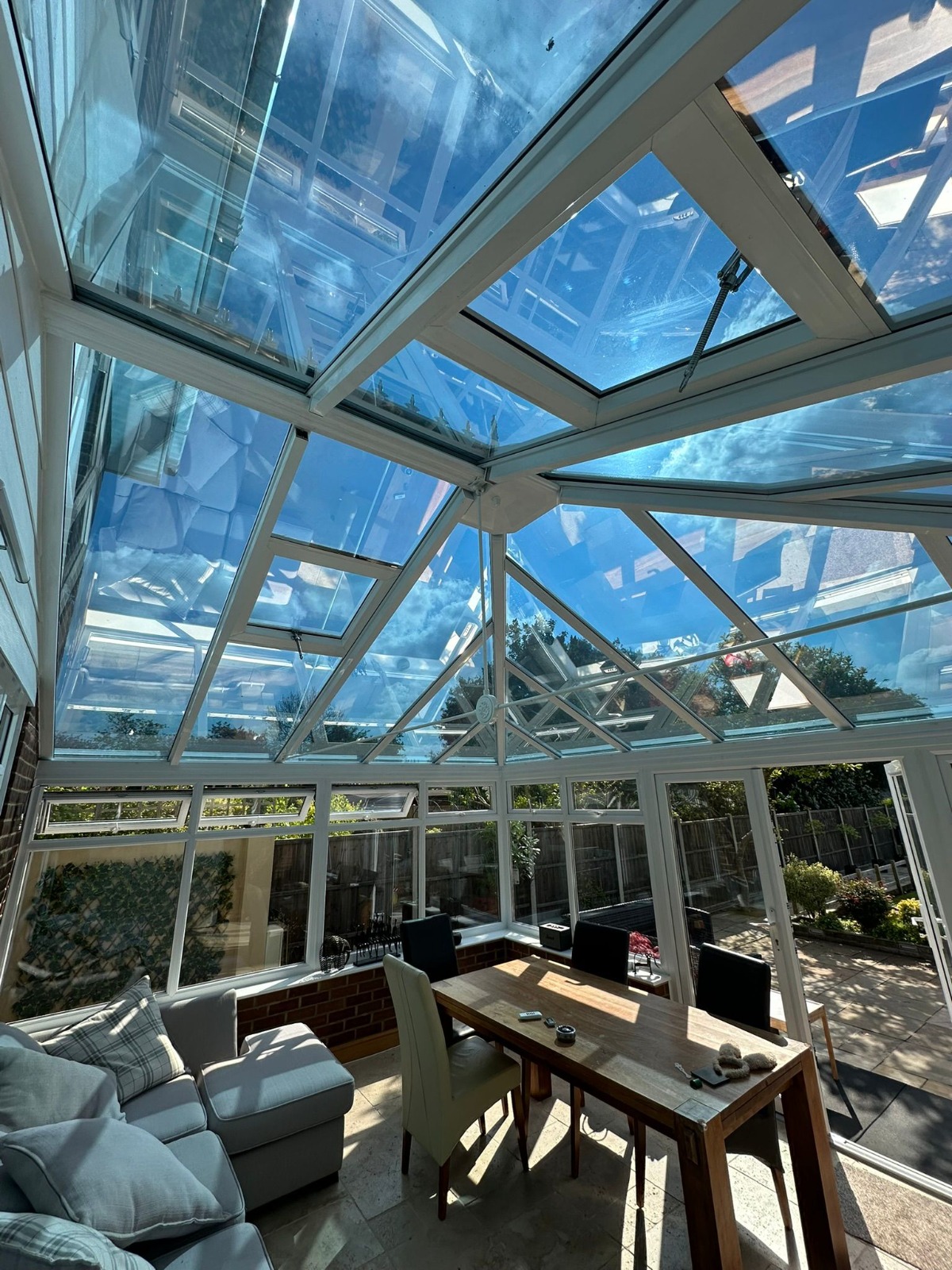 Epsom home’s garden view through privacy window film