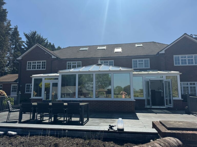 Close-up of S-Line solar window film reducing glare in Epsom