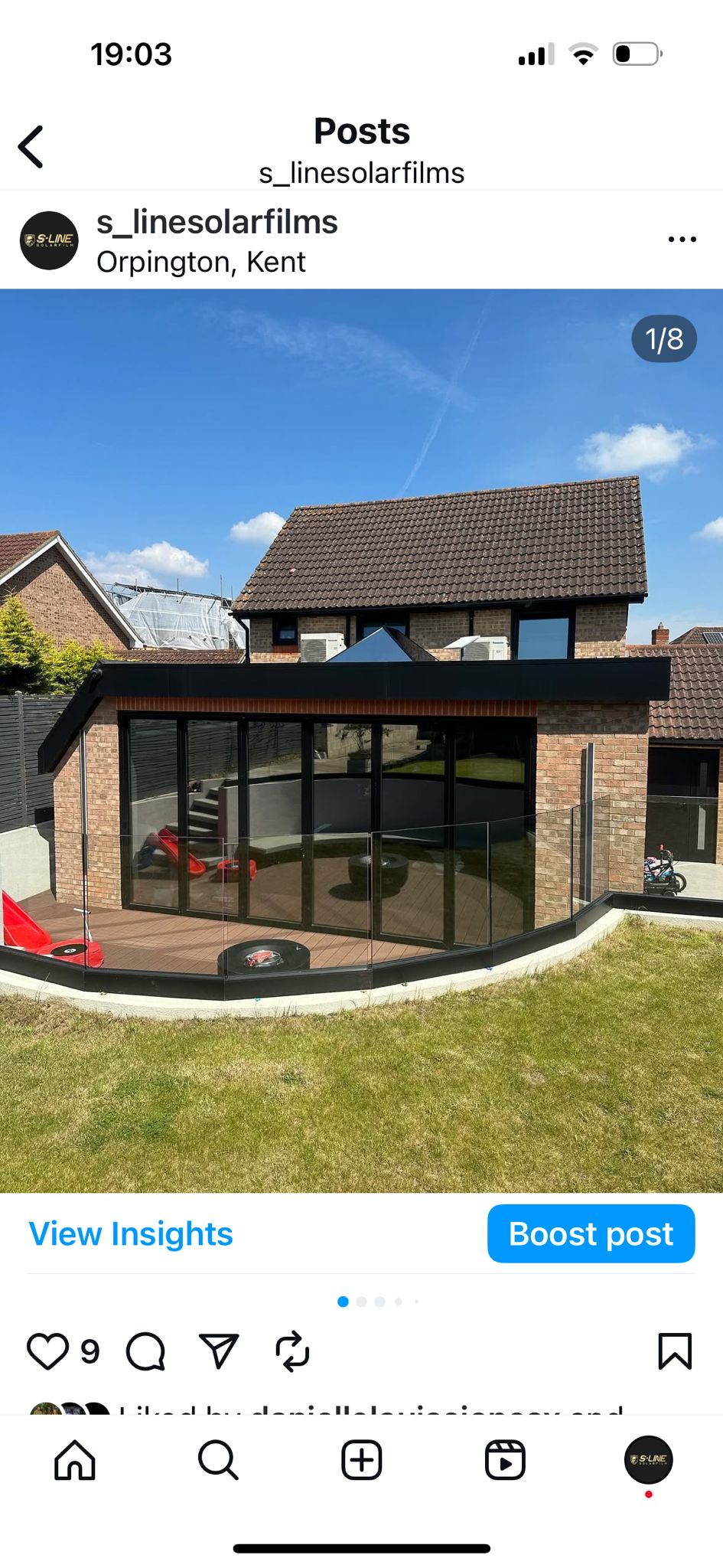 Privacy window film installation at a Bournemouth business property.